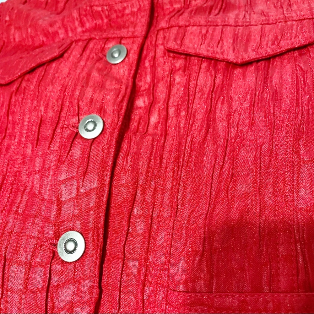 Ruby Road Petites Button Front Crinkled Fabric Co… - image 7